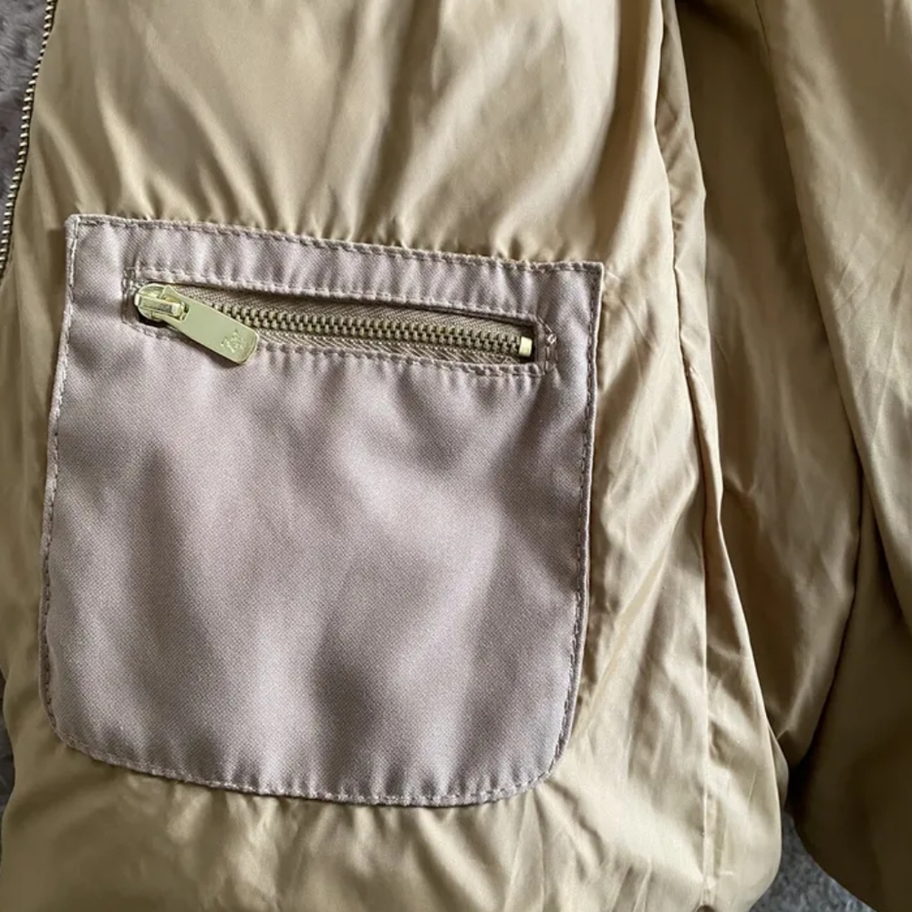 ZARA Beige Camel Down Belted Puffer Jacket/Coat - Size L - Picture 5 of 8